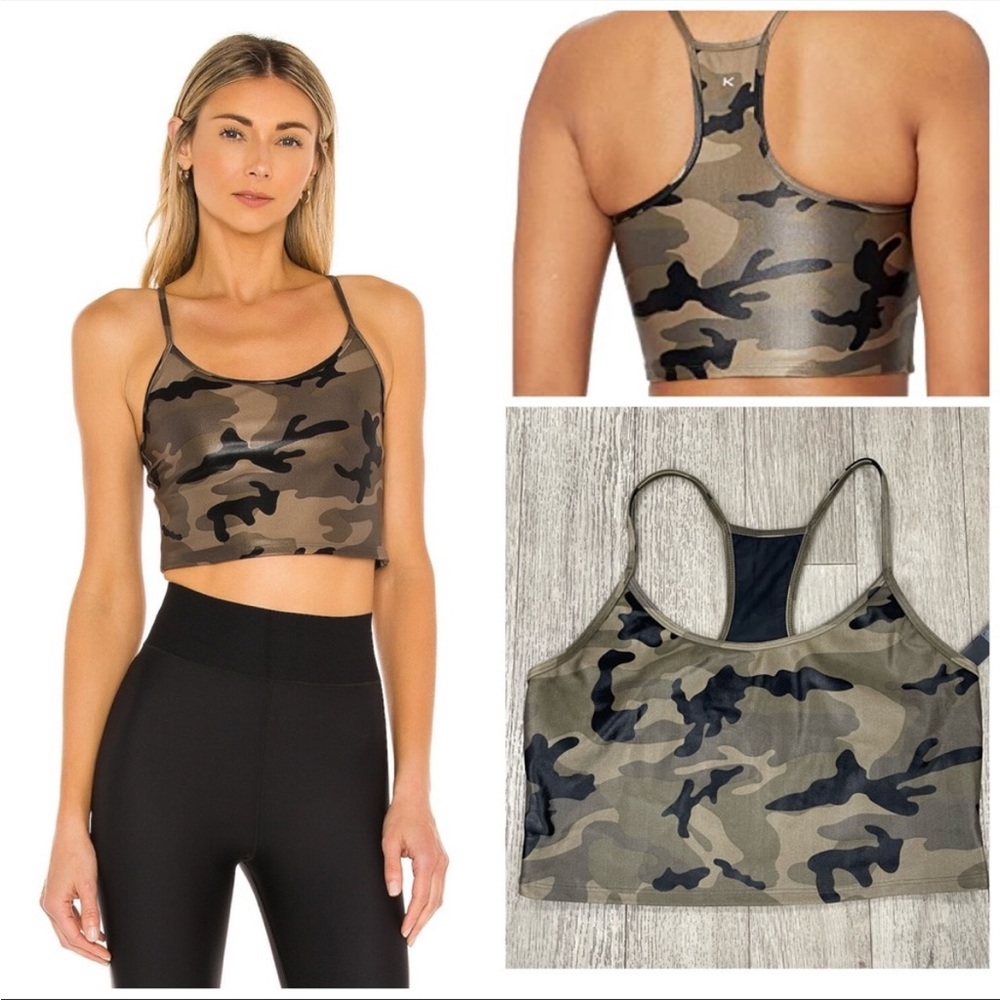 NWT KORAL Leah Infinity Camo Sports Bra. Retail Price $88 Size Small